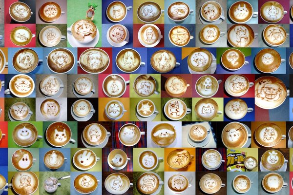 Collection of Art coffee , photo cups