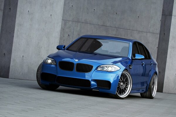 Bmw blue on wheels tinted