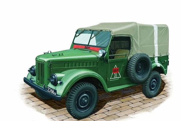 El arte del camión militar de la fábrica de automóviles de Gorki