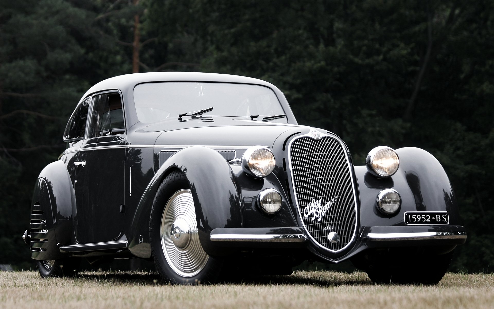 alfa romeo 8v 2900b corto turystyka berlinetta 1937 alfa romeo przód retro tło