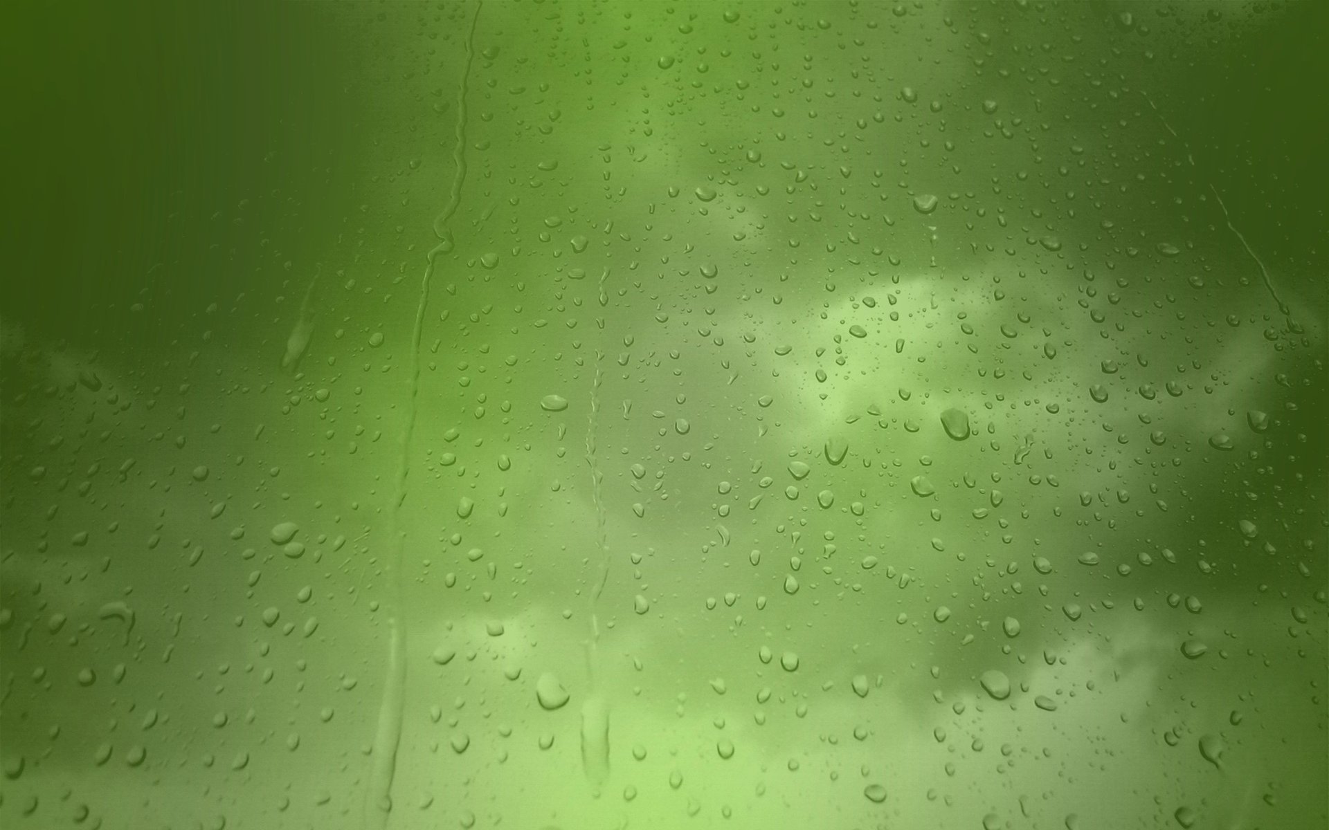 fond vert gouttelettes pluie