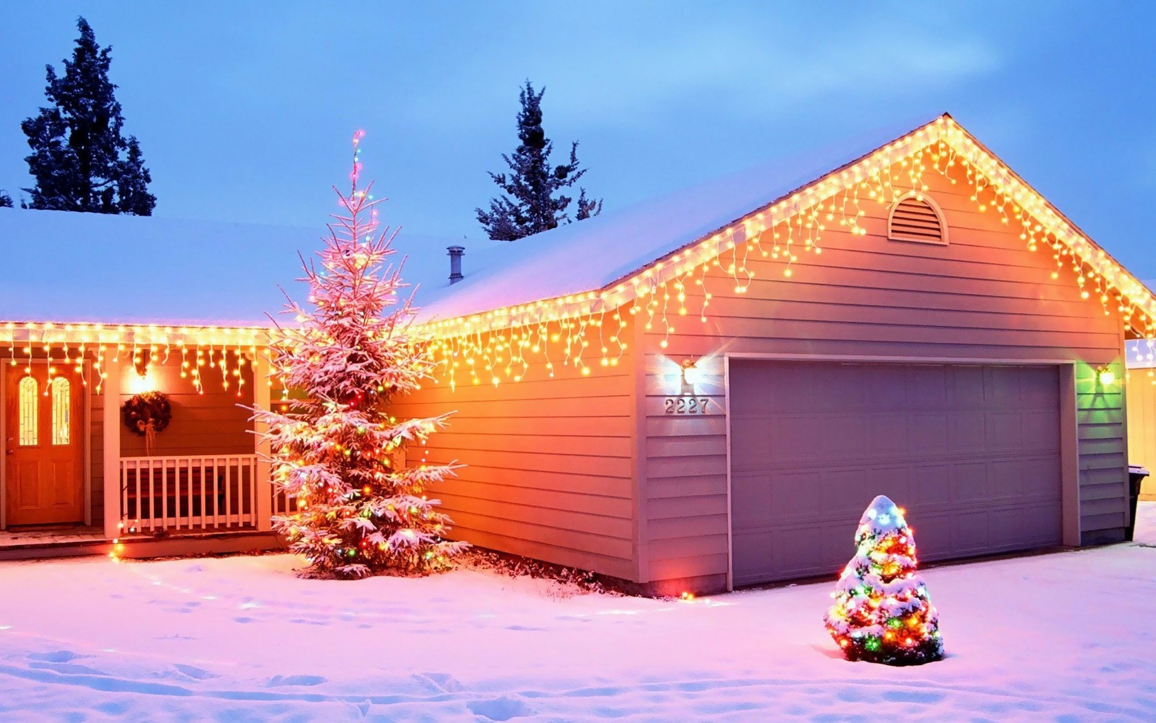 nouvel an maison arbre de noël