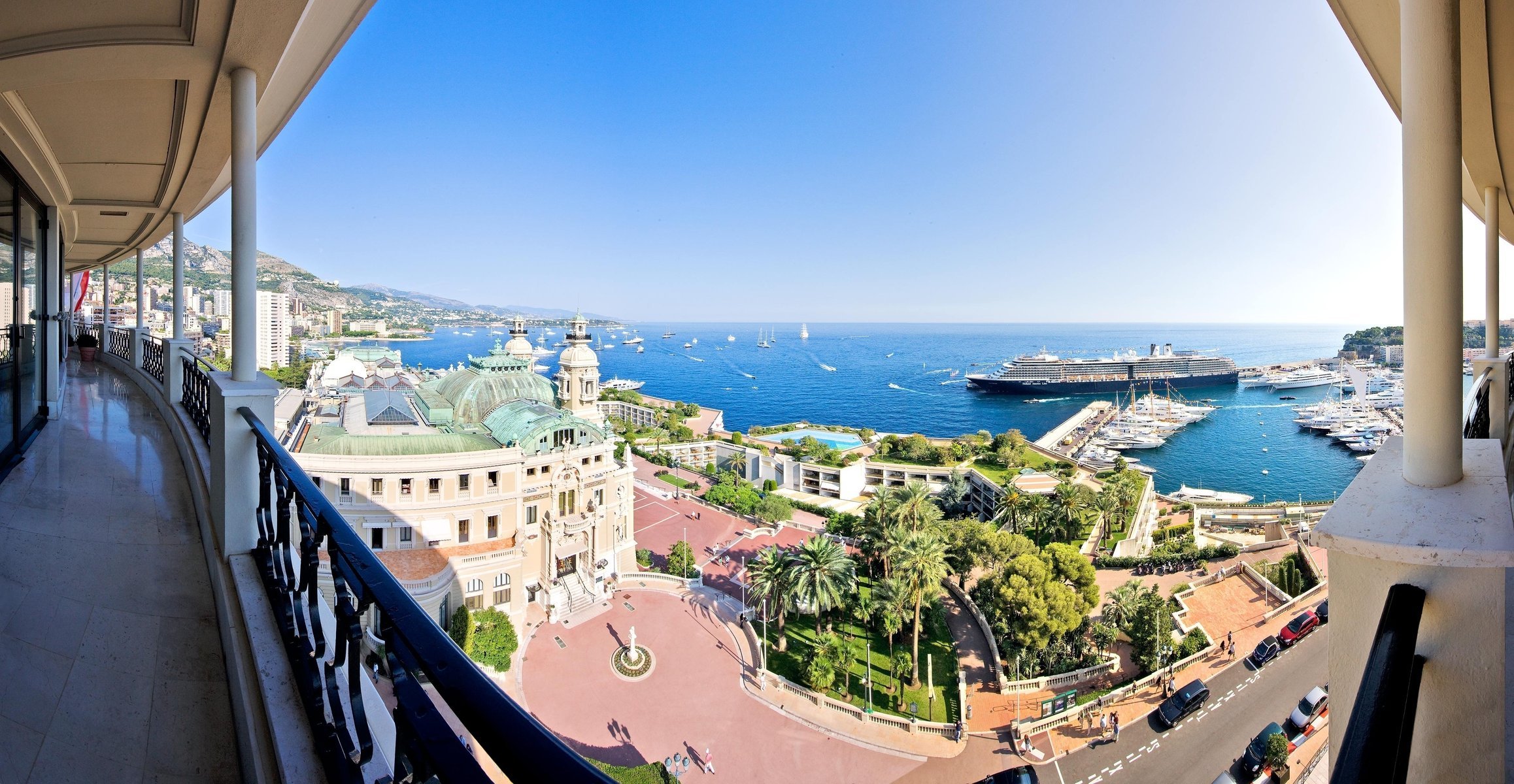 monaco the ocean the city balcony