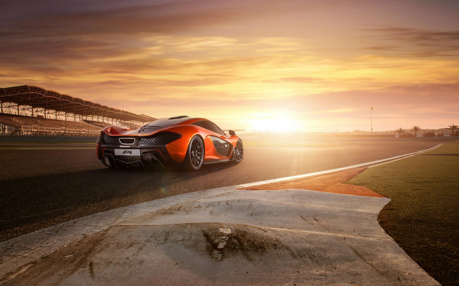 mclaren p1 bahrain supercar mclaren track sunset