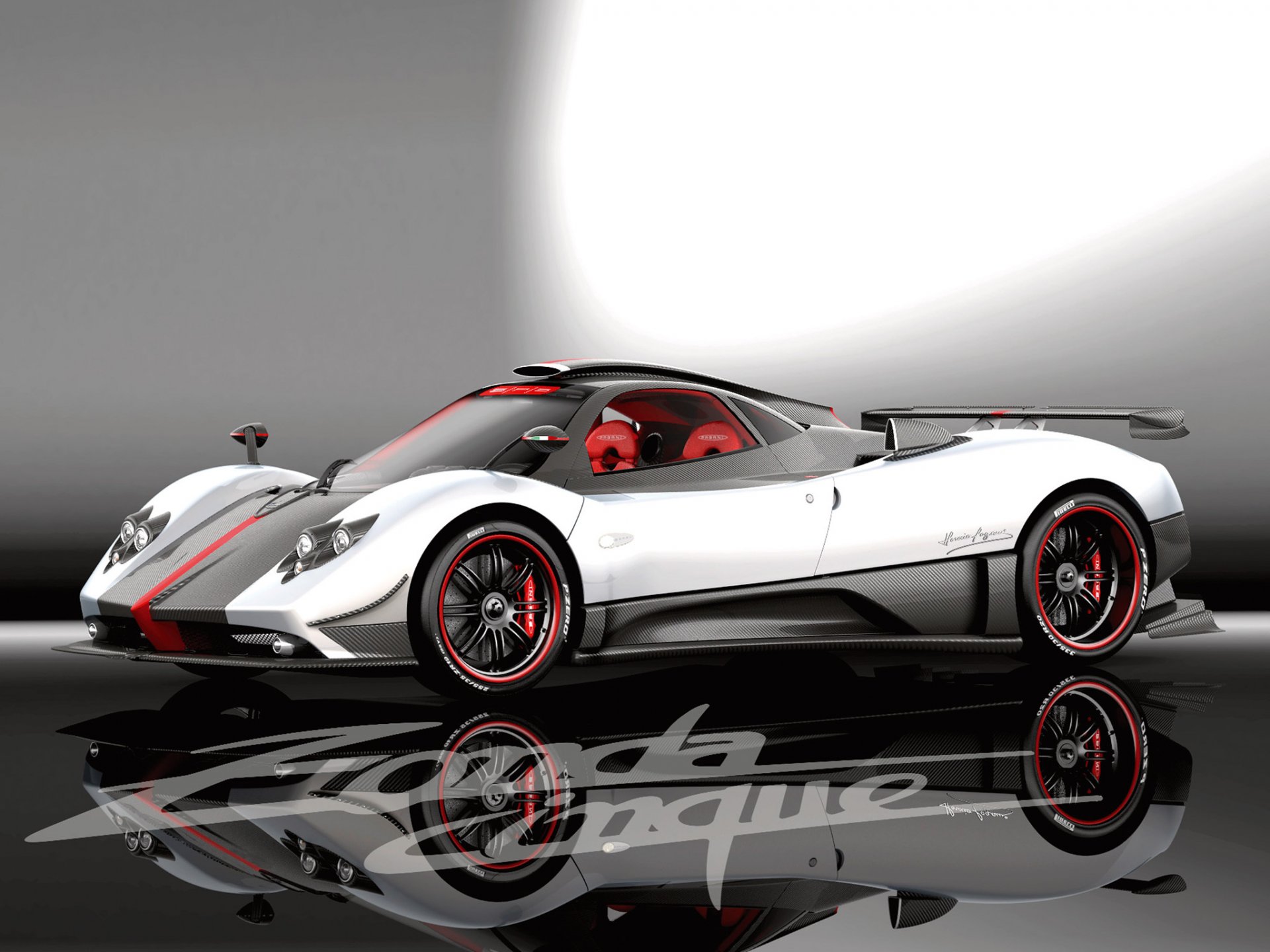 cars vehicles machinery machine pagani probe sink white reflection car zonda cinque