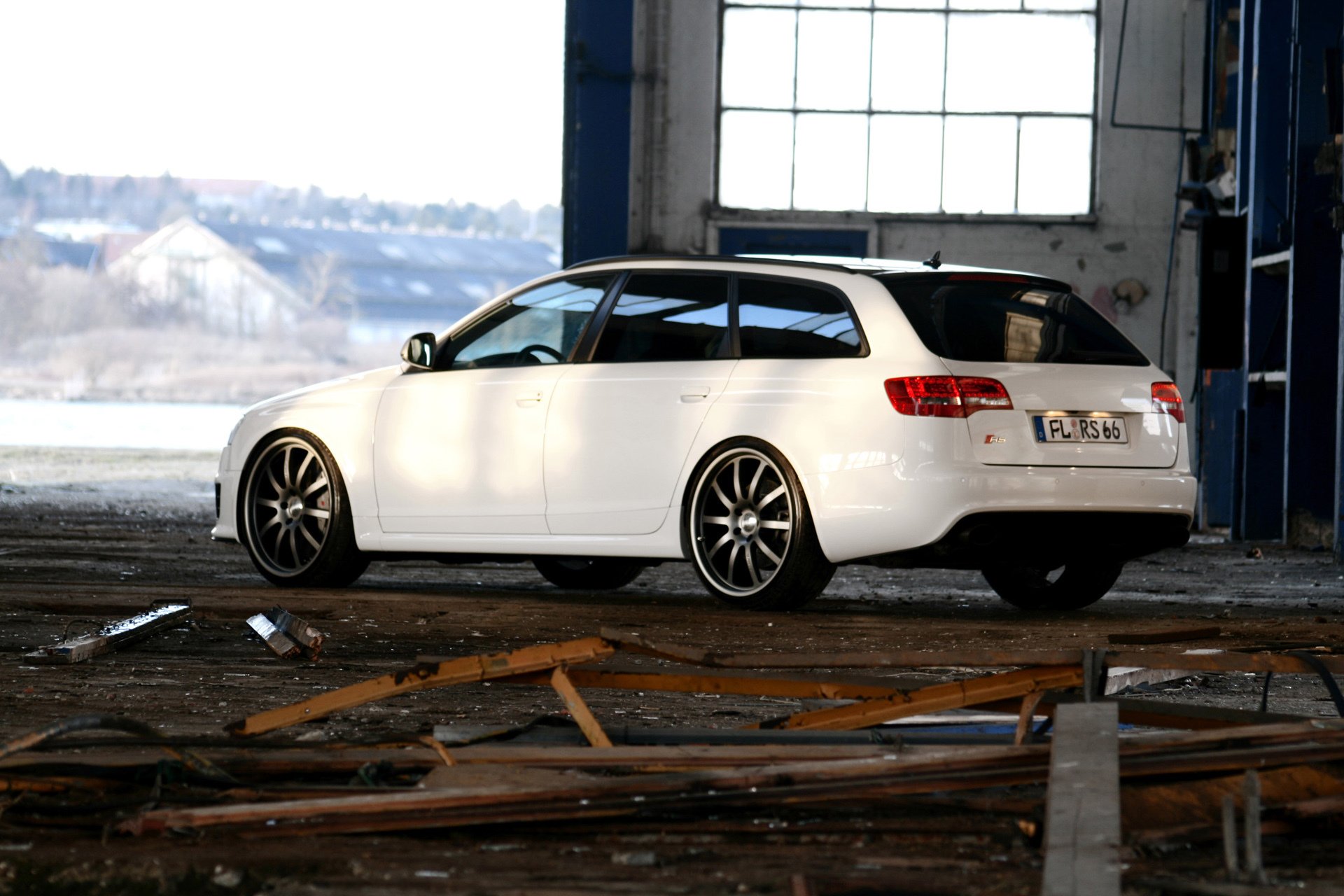 audi rs6 white car sport car