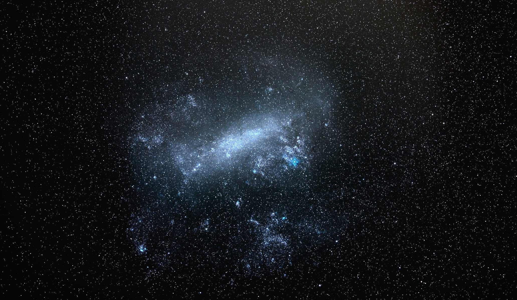 estrellas grandes nubes de magelan noche cielo