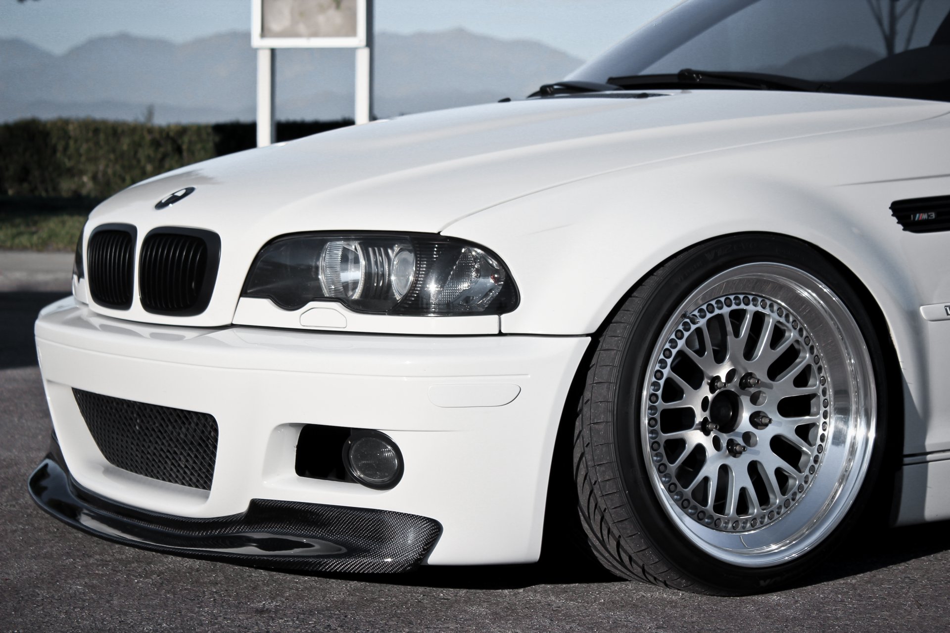 bmw m3 e46 bianco bmw faro ruota