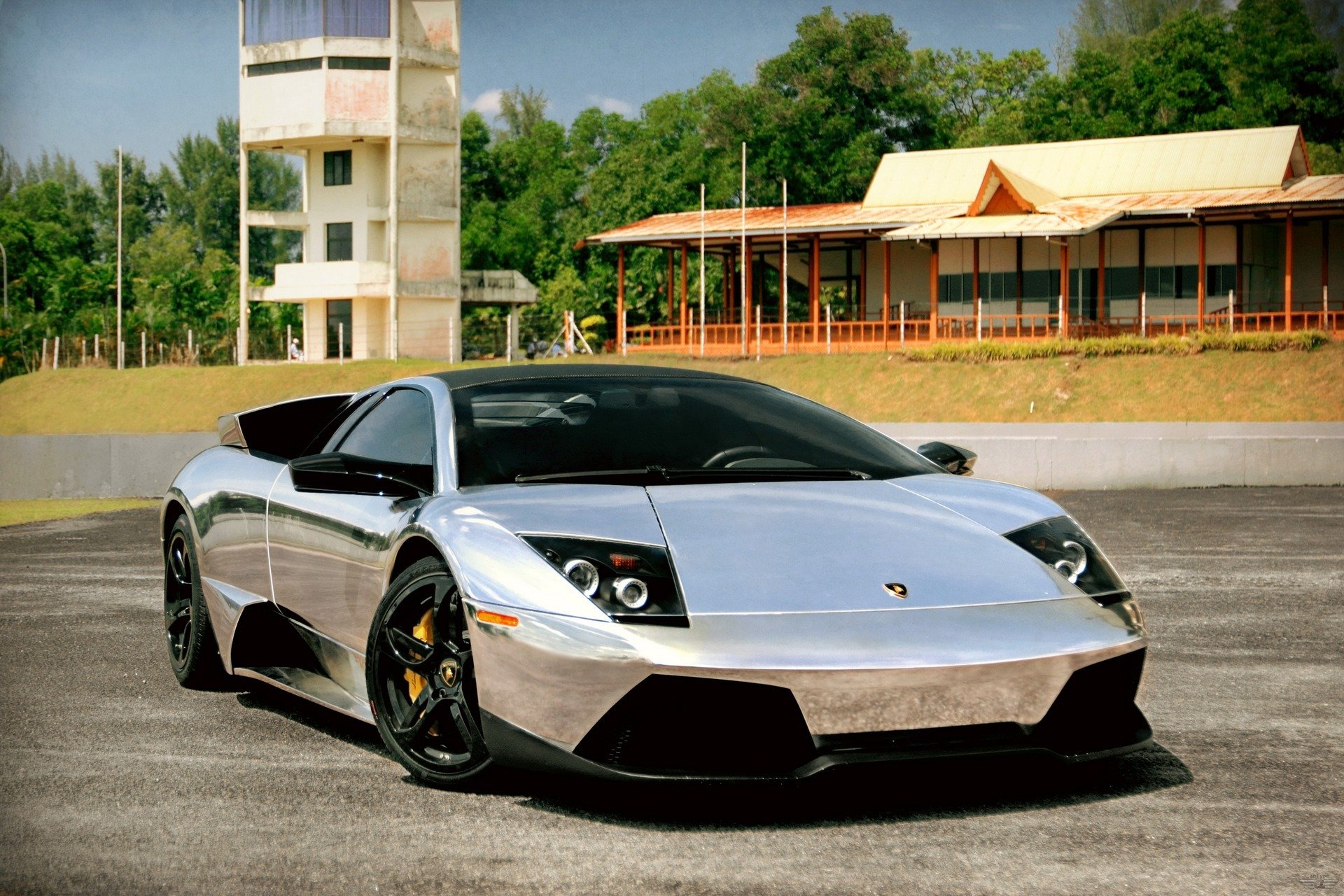 voiture papier peint lamborghini murcielago lp640 argent chrome sportcars noir roues tuning auto papier peint lamborghini murcilago lp640 argent noir voiture debout voiture de sport soleil horshaya météo