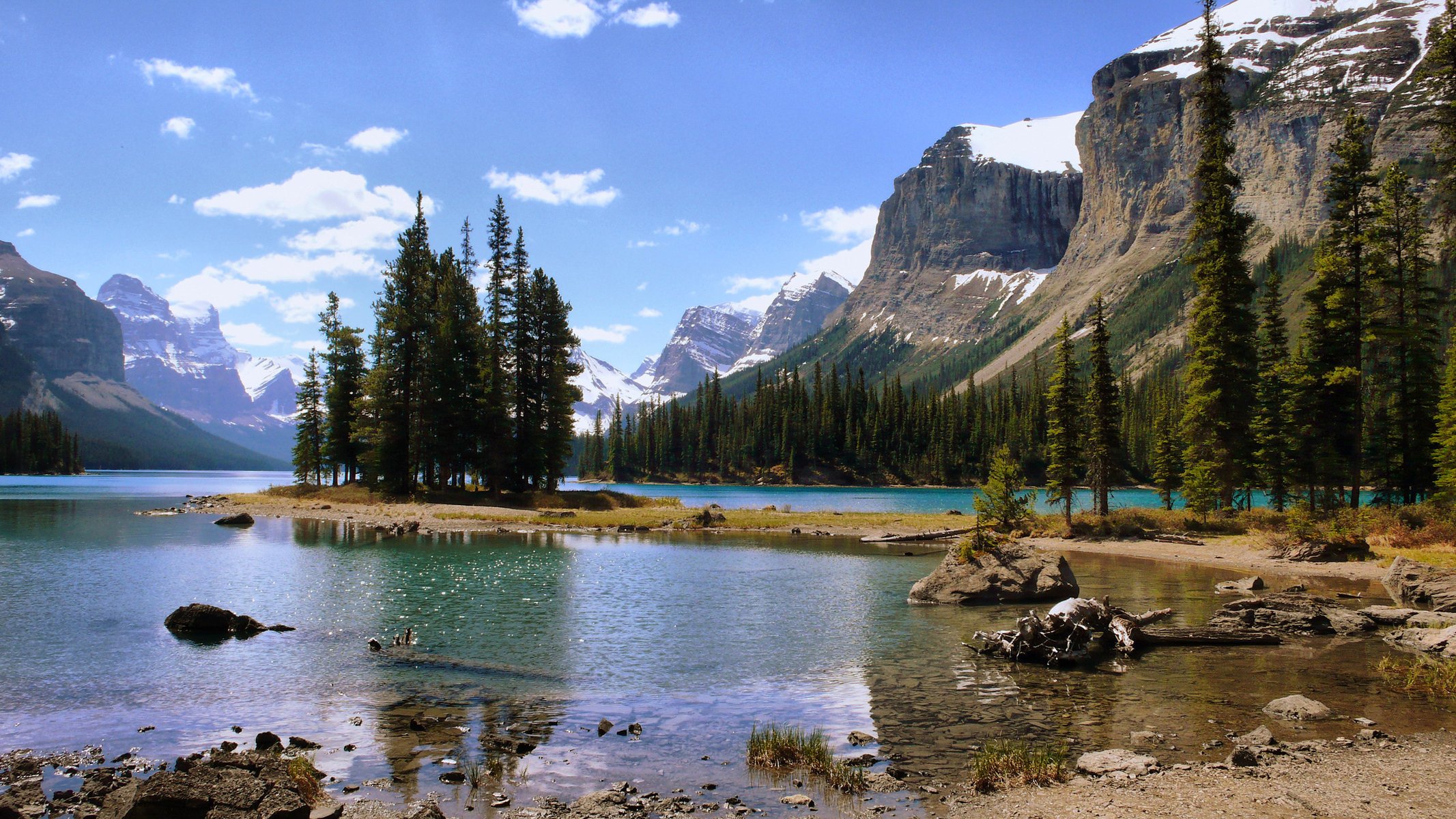 canada natura paesaggio montagne isola lago foresta