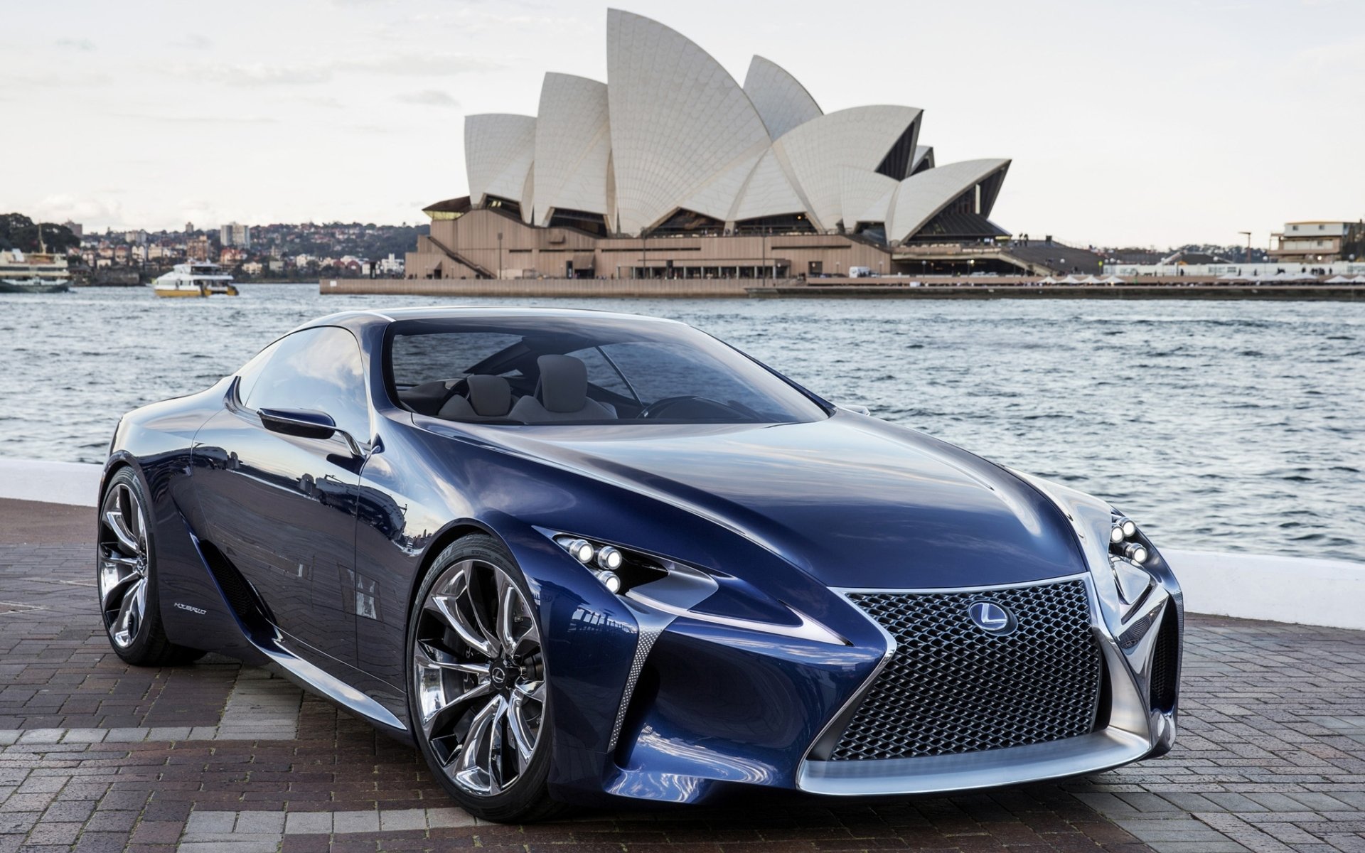 lexus lf-lc blue concept lexus lf-lc concept front end sydney opera house sky