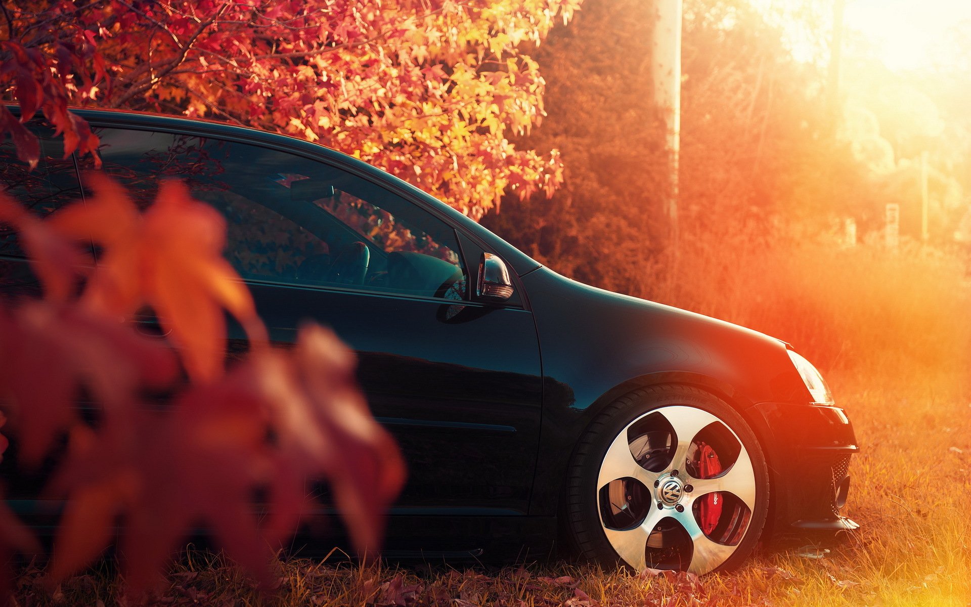 automne golf voiture