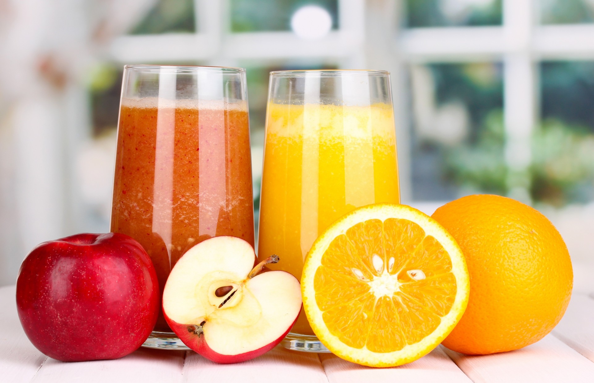 manzana naranja fruta jugo vidrio