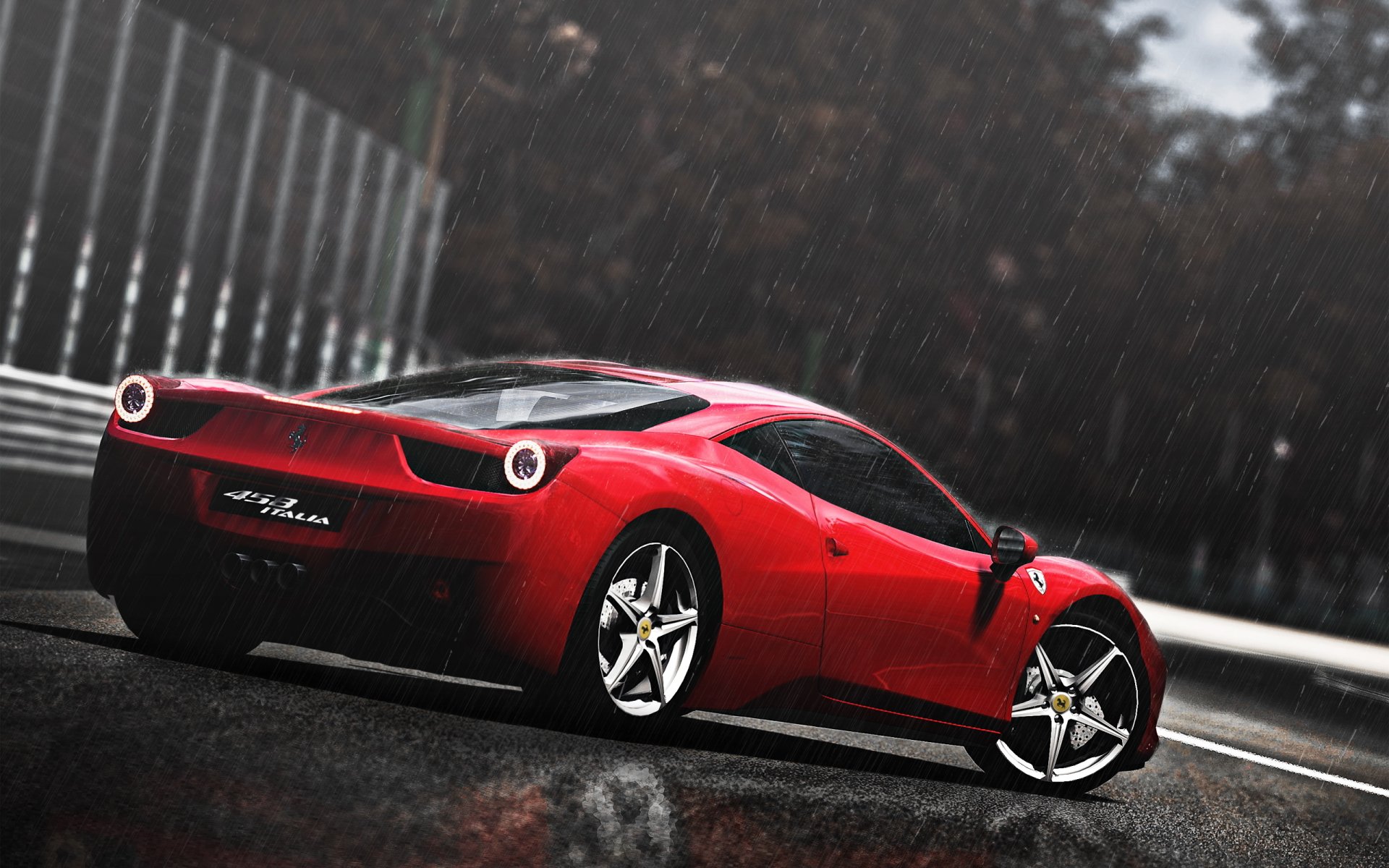 ferrari 458 italia феррари дождь