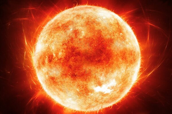 El sol en la corona. Eyecciones coronarias en la superficie del sol