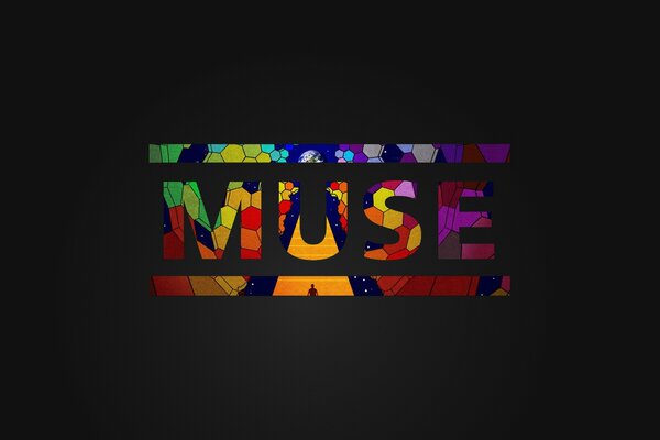 Muse-Bild auf dunklem Hintergrund