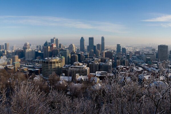 Montréal d hiver à vol d oiseau