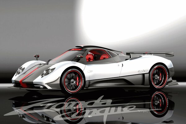 Sport-Pagani-Sonde auf grauem Hintergrund