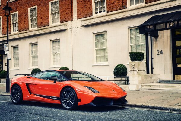 Rojo Lamborghini gallardo superleggera foto