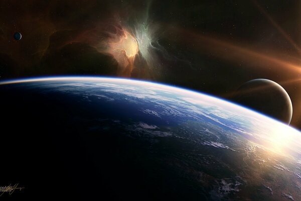 Panorama de la planète Terre depuis l espace