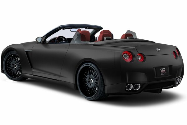 Beautiful black convertible. Nissan r35