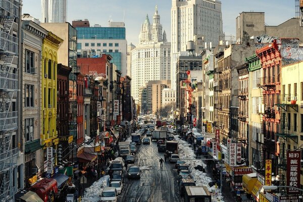 Rues de la ville à New York après-midi