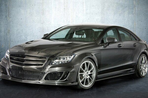 Studio shot of Mercedes C class carbon