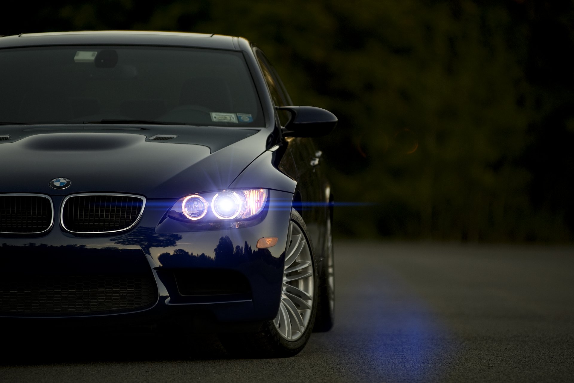 bmw 3 series e92 blue front bmw blue glare