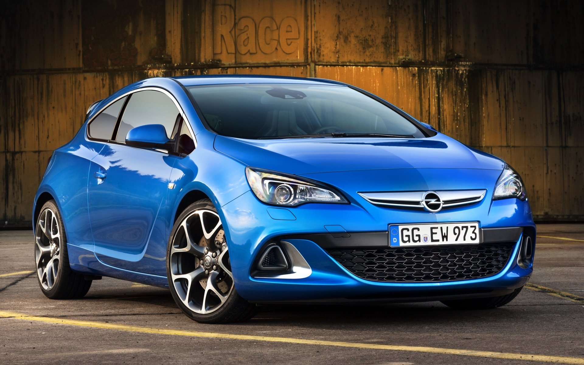 opel astra opc opel astra ops hatchback azul frente llantas fondo