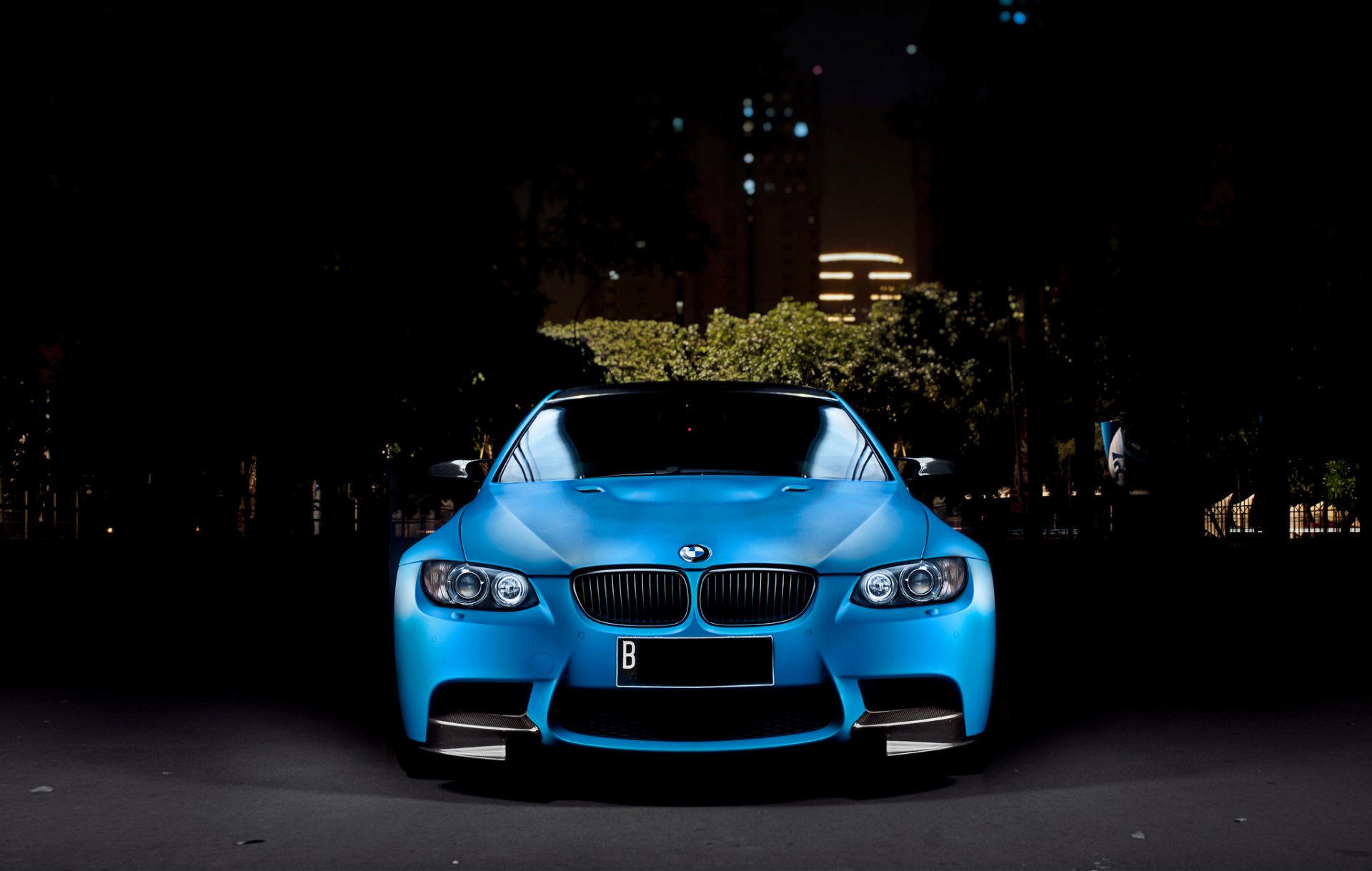 bmw m3 auto voitures tuning nuit ville bleu