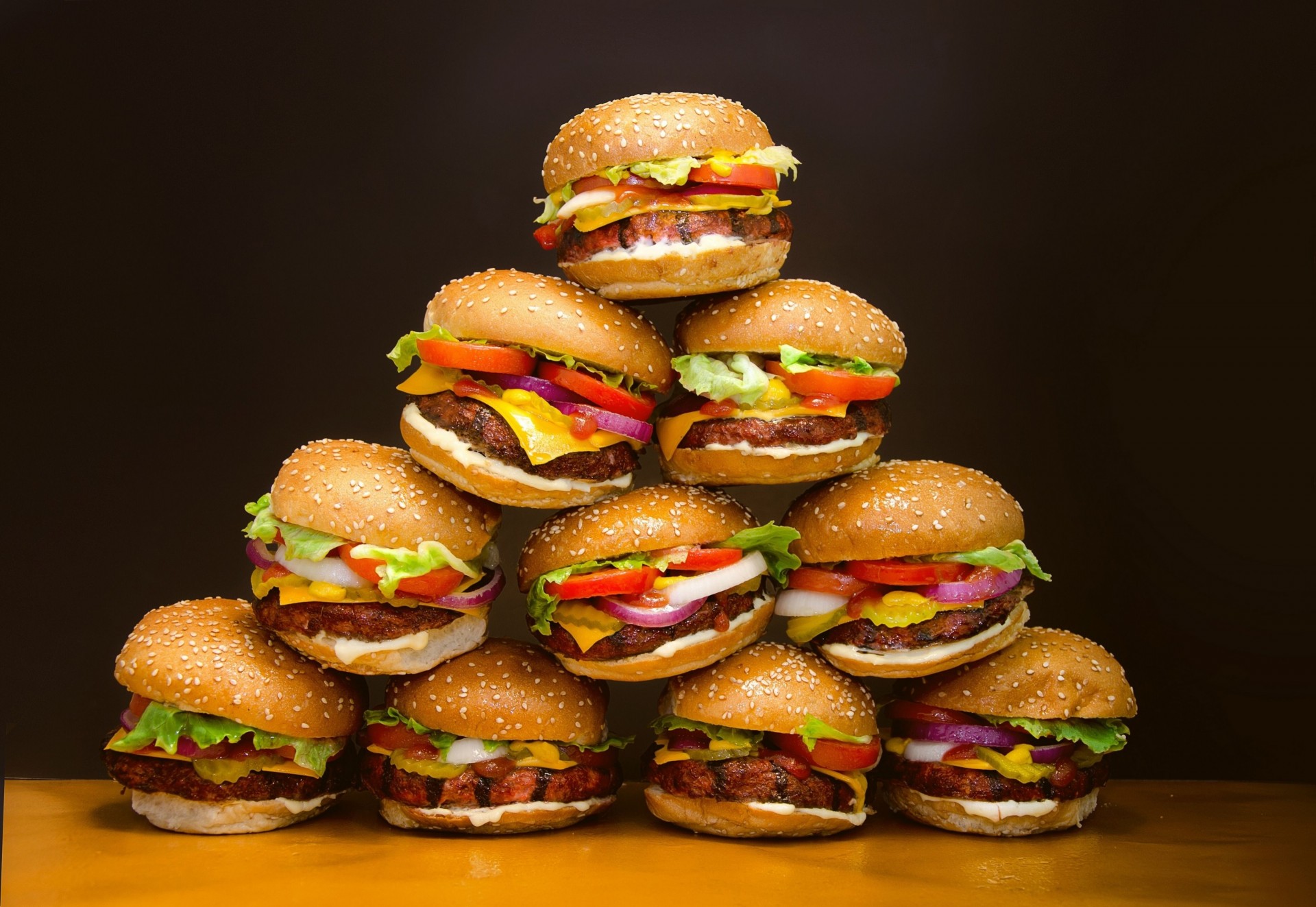 fast-food toboggan hamburgers