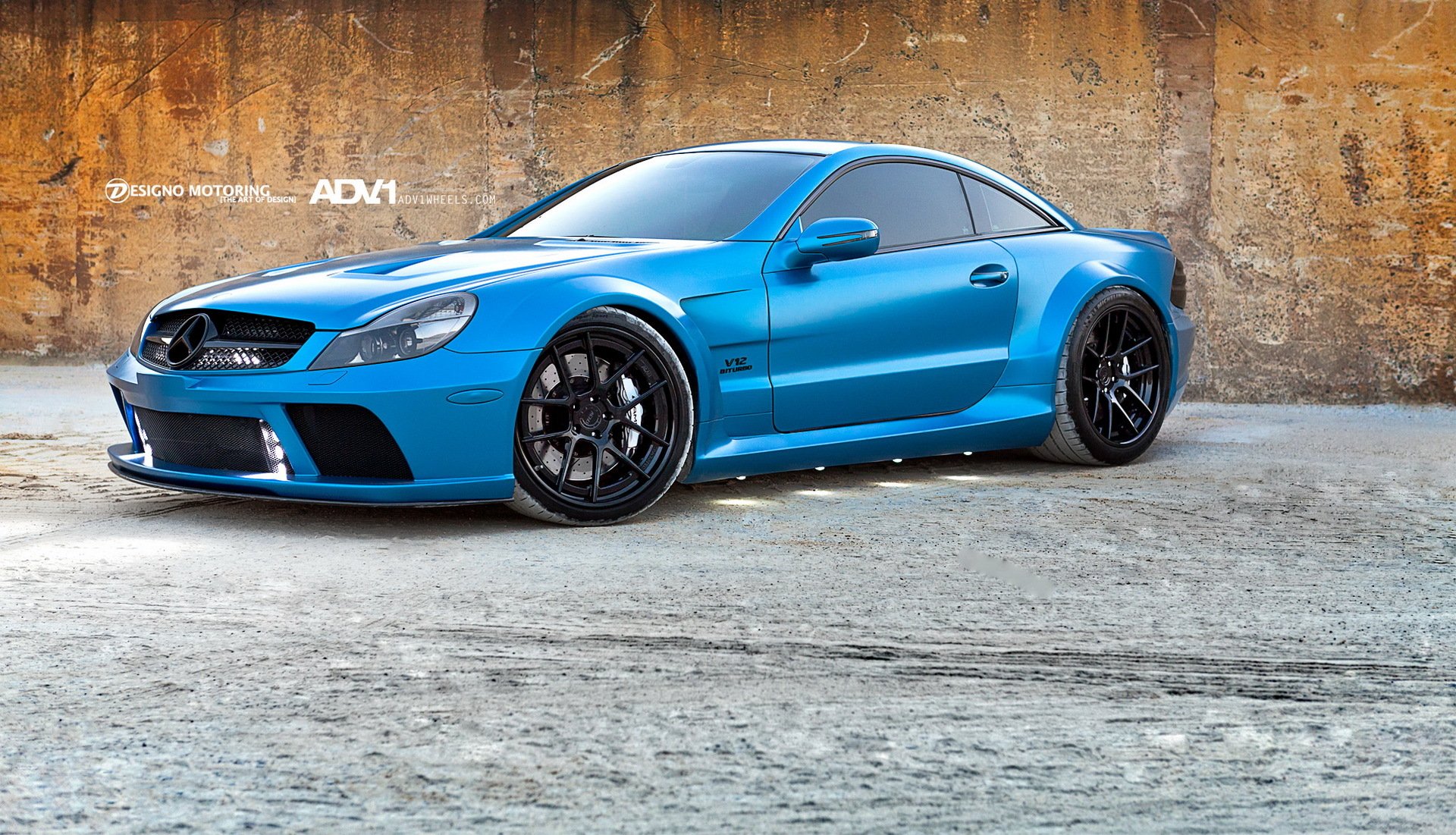 mercedes amg sl65 adv1 mercedes blue mat