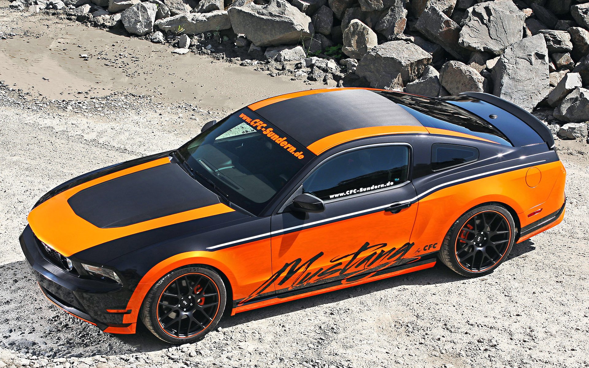 ford mustang gt tuning orange carbon