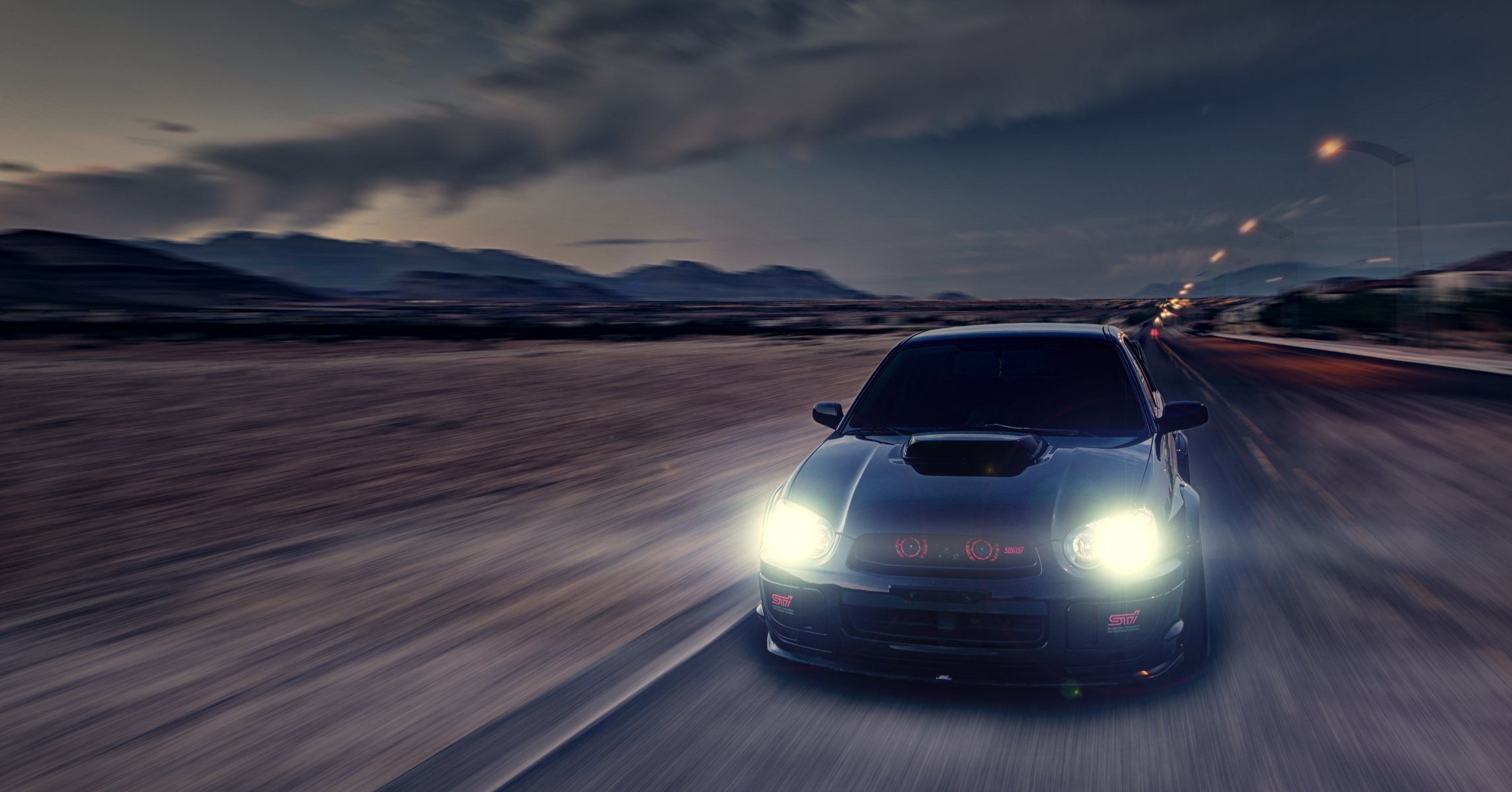 ubaru impreza wrx sti black front subaru impreza speed blur glare