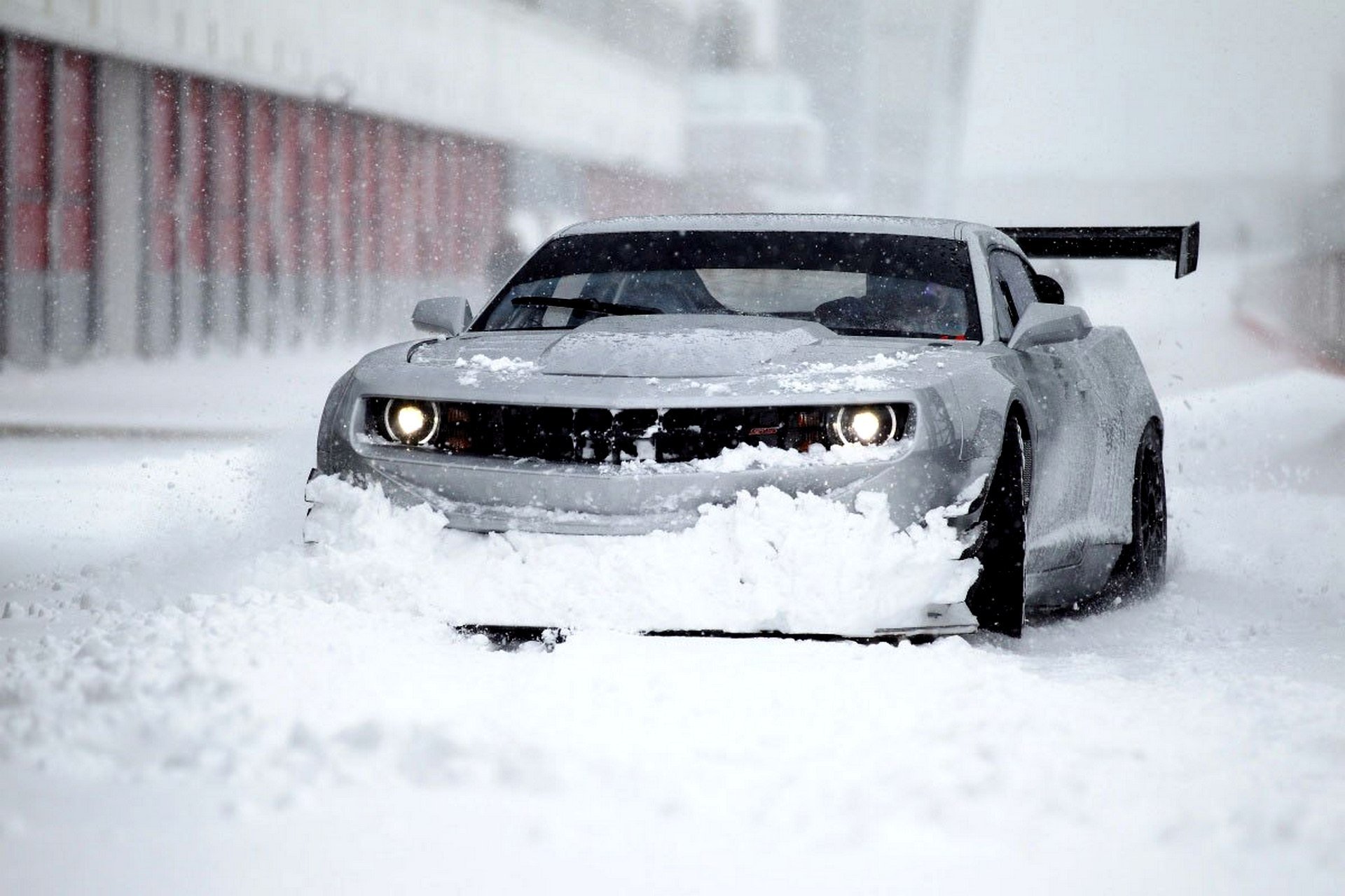 samochód tapeta chevrolet camaro zl1 śnieg zima tapeta chevrolet camaro przód zima pięknie