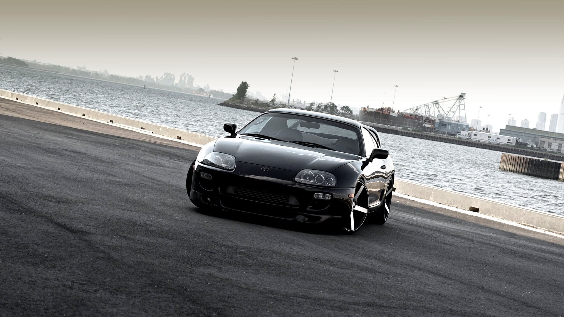 coche papel pintado negro tuning toyota supra vossen automotriz escritorio supra hermoso coche