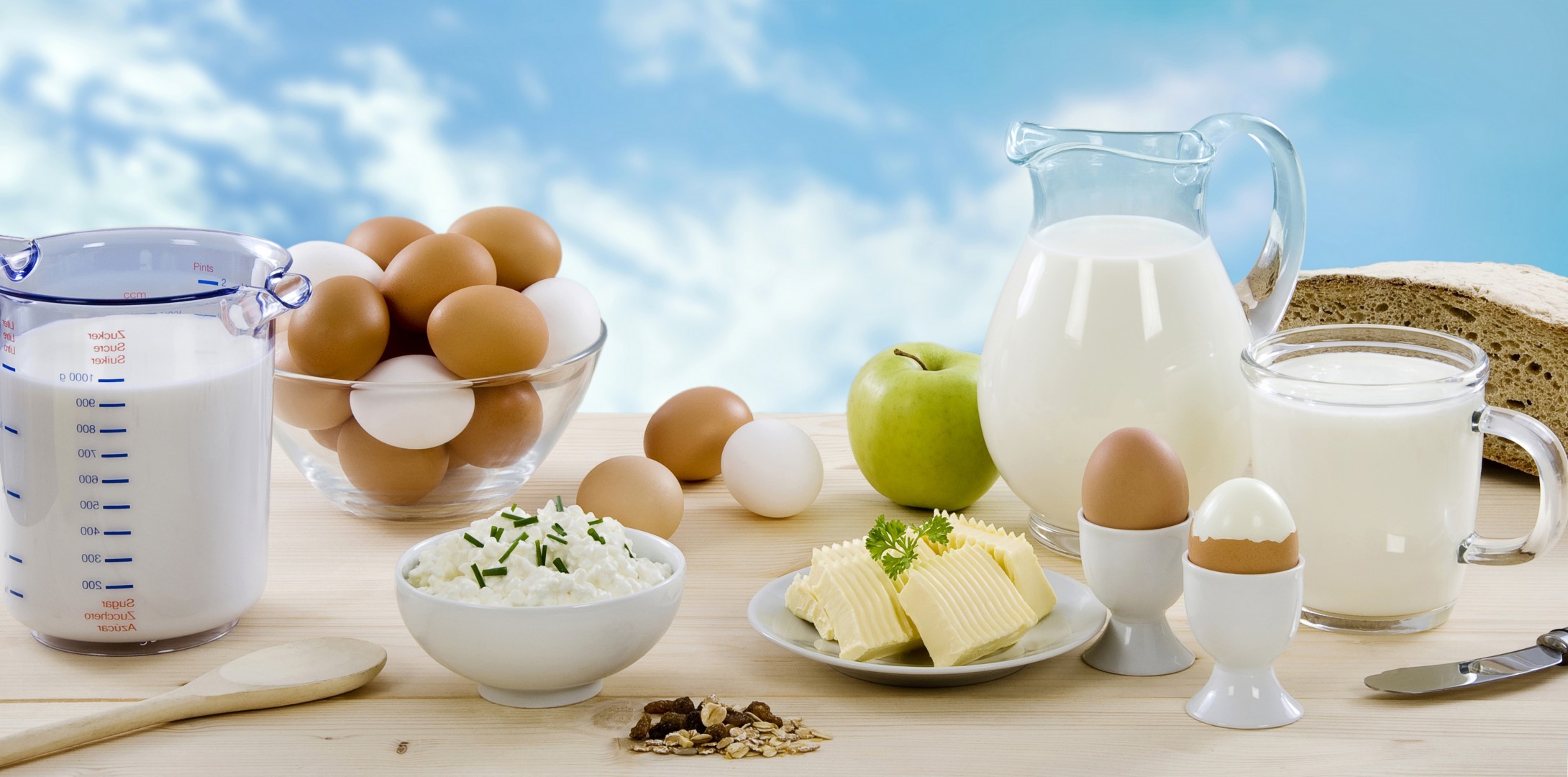 nuss grüns milch krug käse eier
