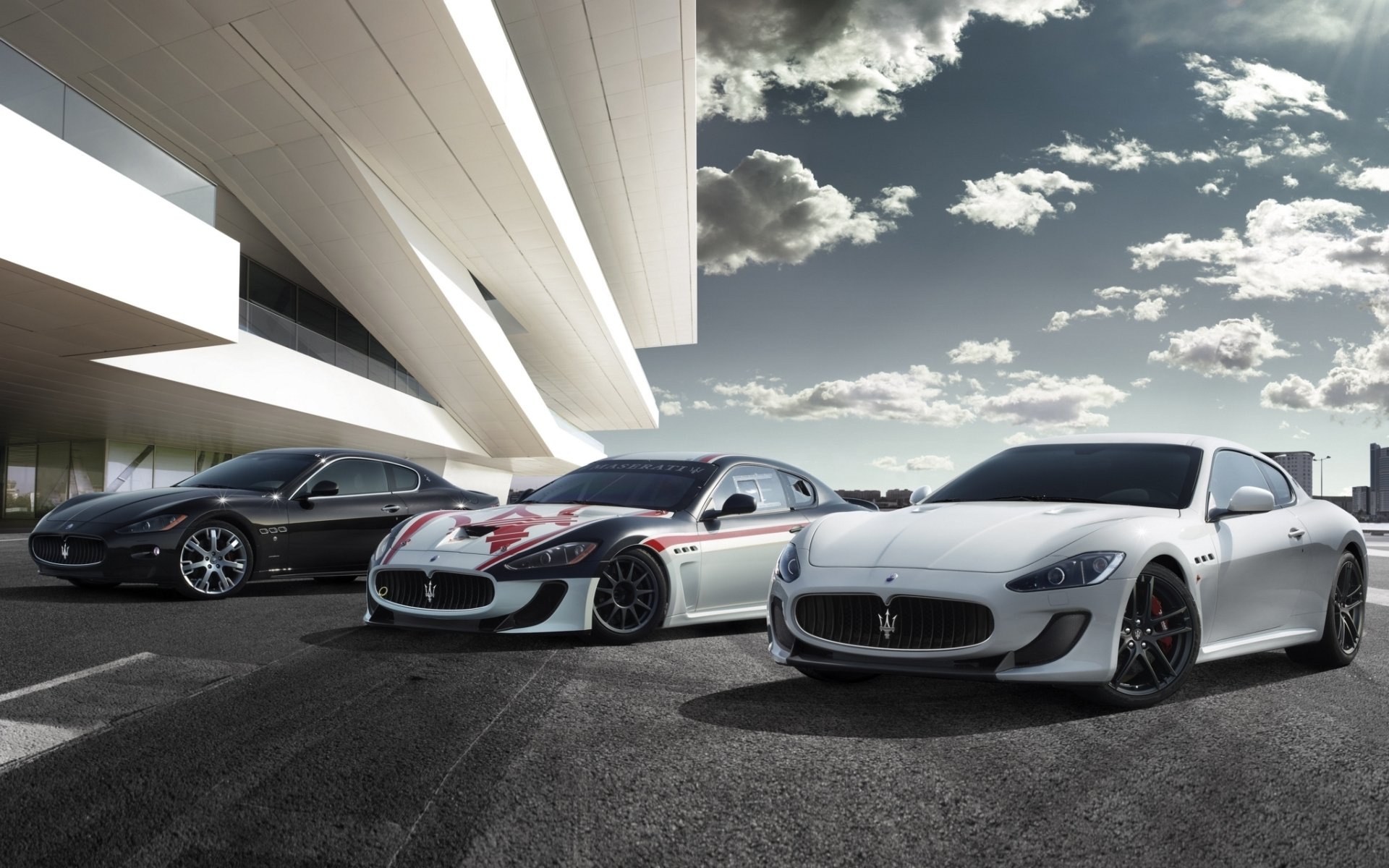 maserati gran turismo maserati gran turismo anteriore coupé cielo nuvole