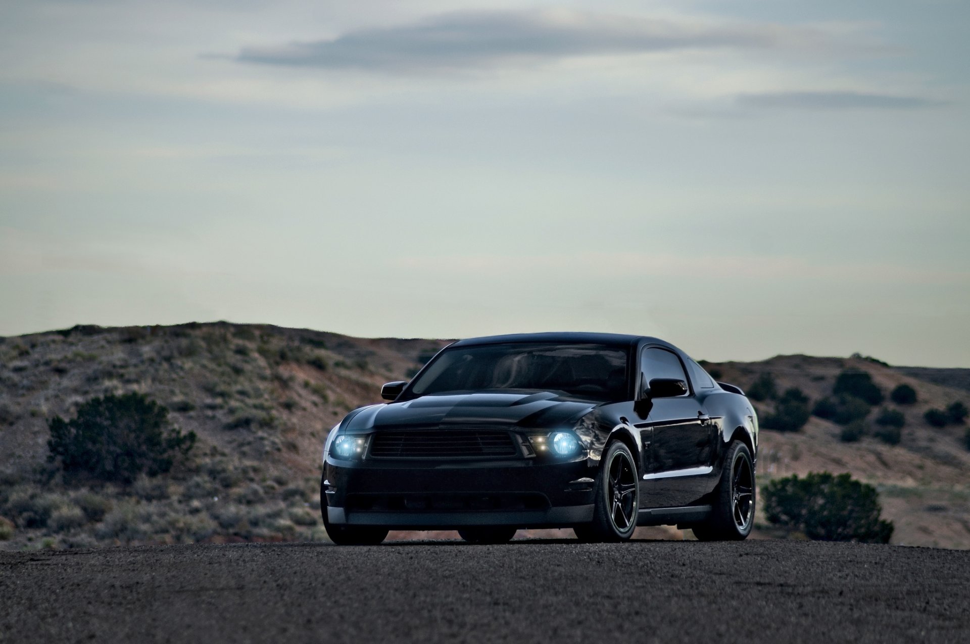 ford mustang jefe negro coche del músculo coche del músculo cielo