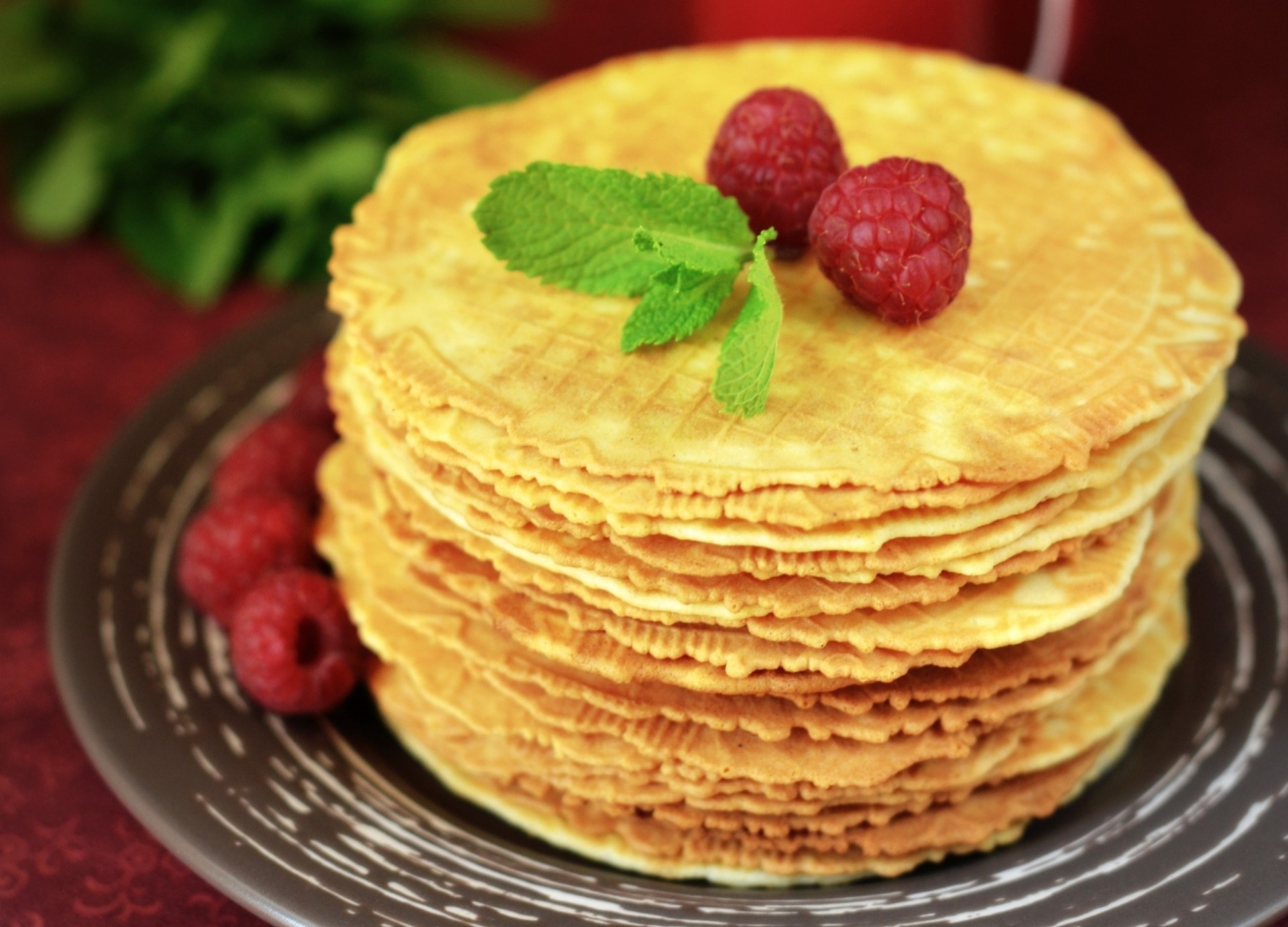 crêpes nourriture framboises baies