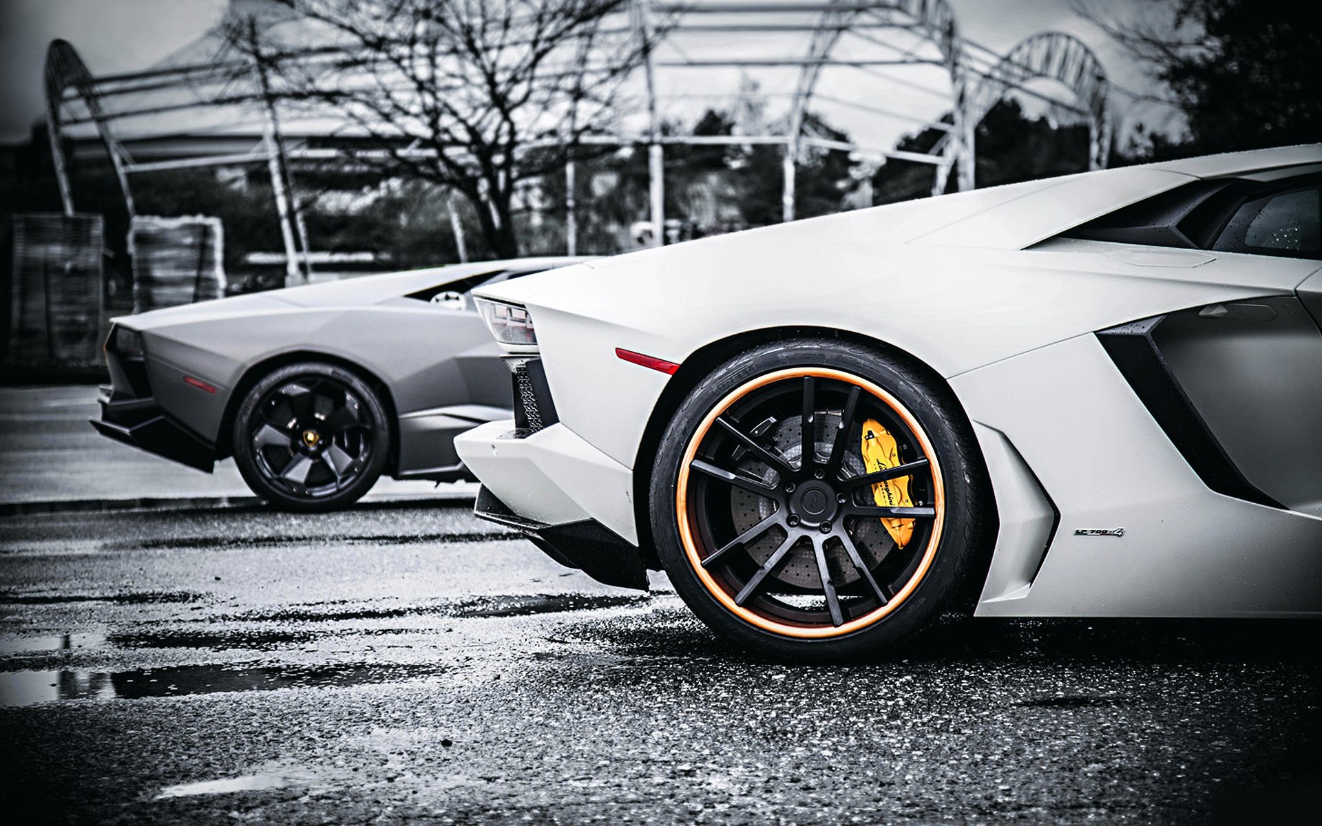 lamborghini aventador reventon corps en. blanc tuning style