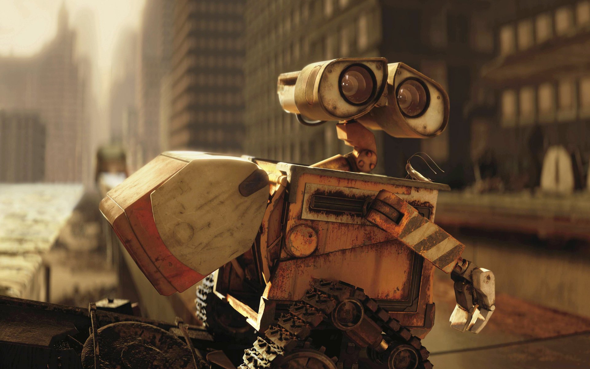 wall-e raupen roboter stadt