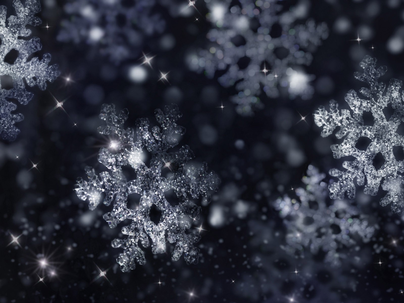 new year snowflakes dark