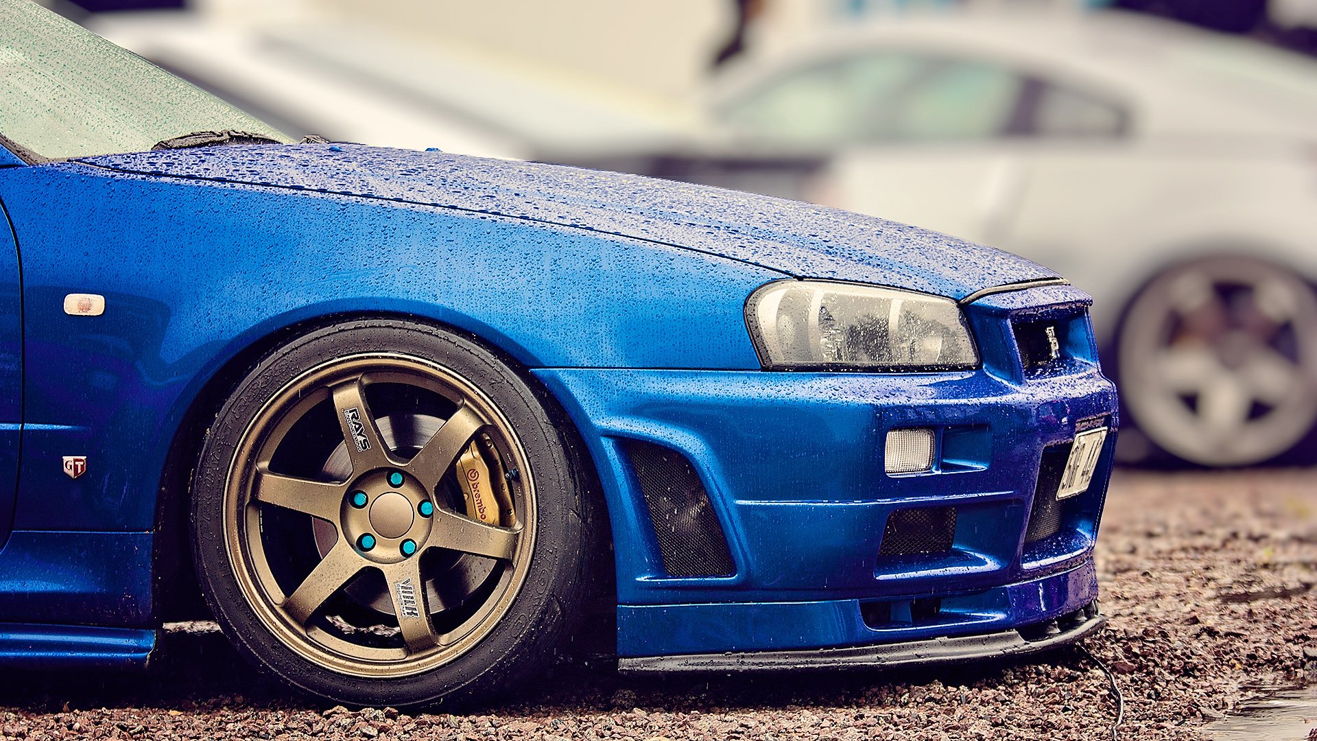 nissan skyline r34 gt-r nissan blau tuning