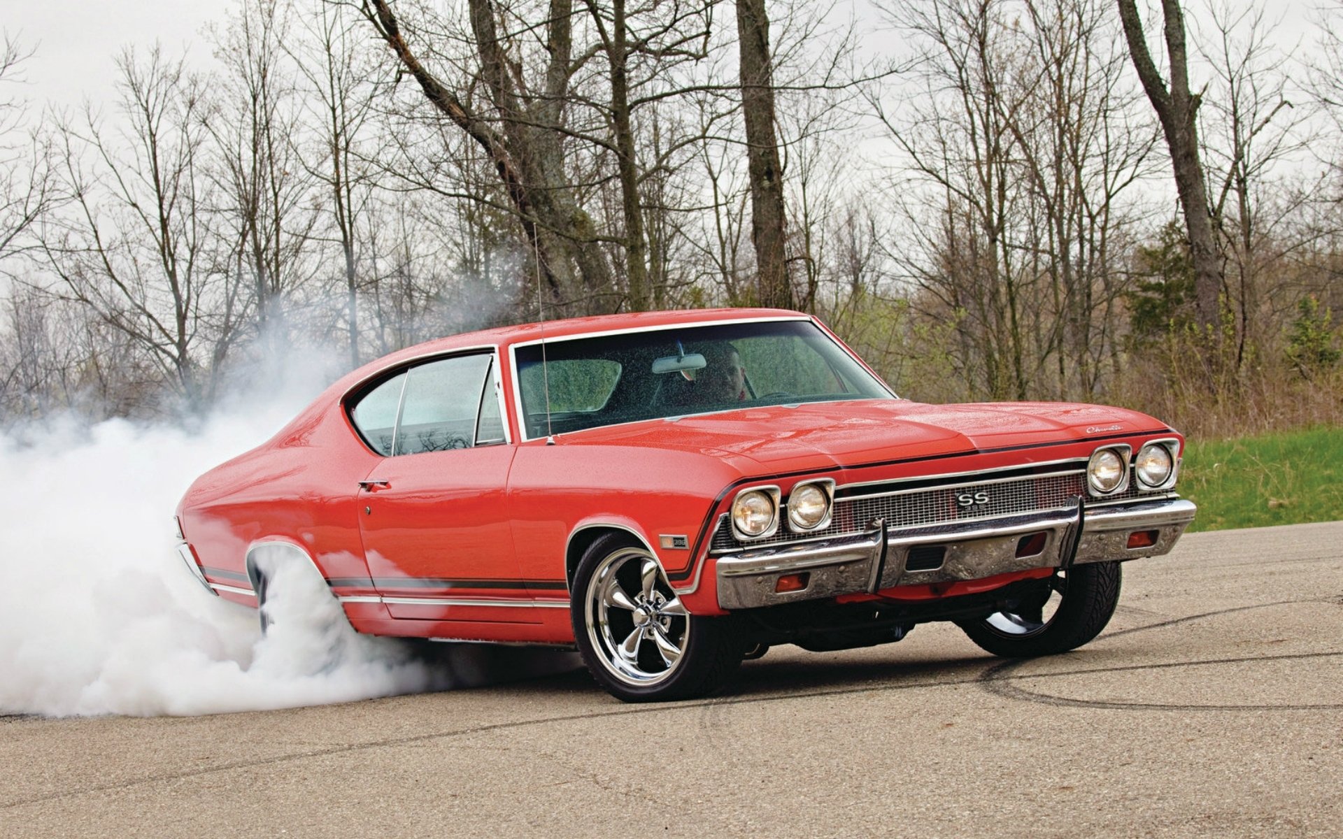 1968 chevrolet chevelle ss muscle car wallpaper