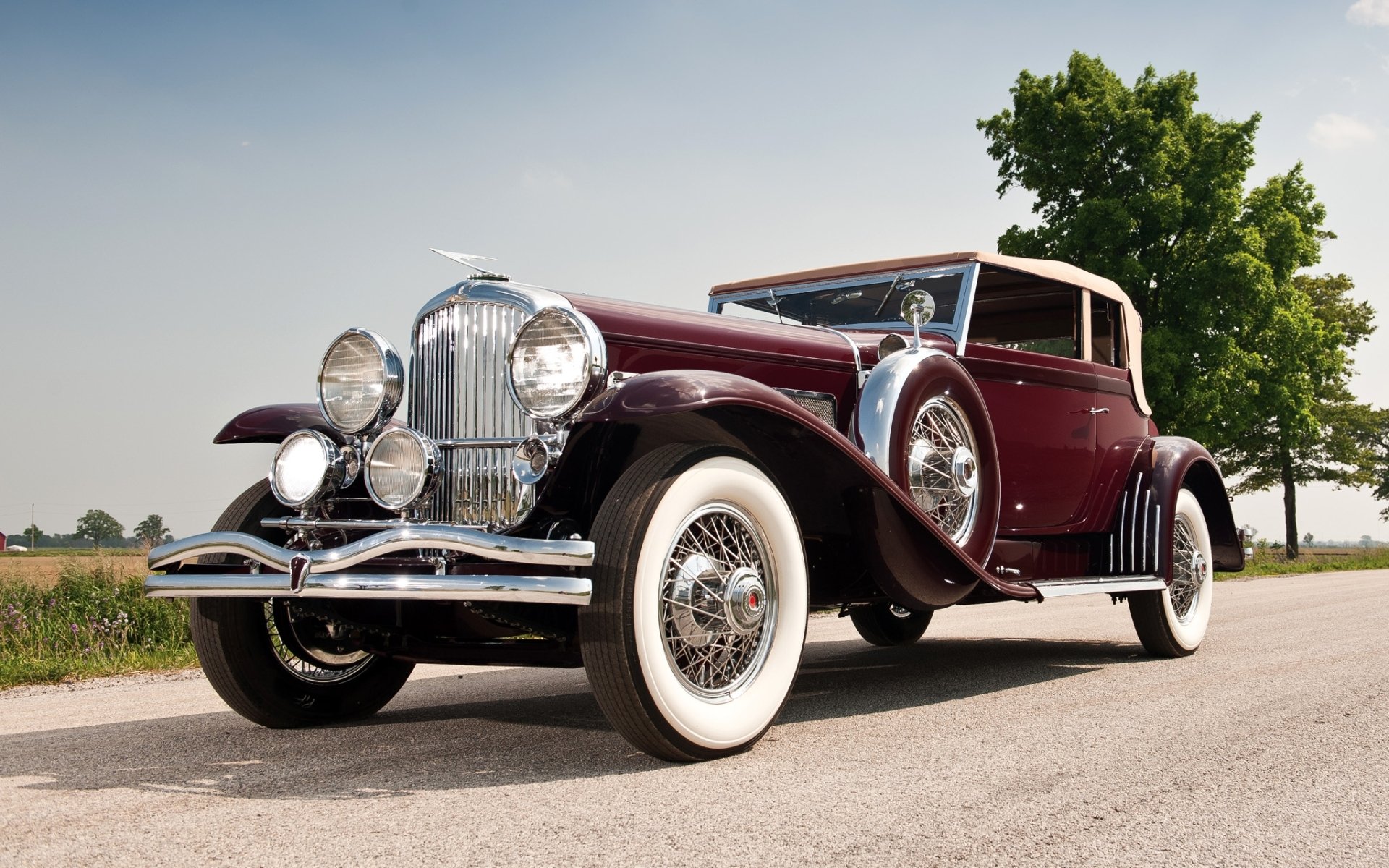 duesenberg sj 272 +2293 кабриолет виктория от rollston 1931 дюзенберг передок ретро красивая машина небо