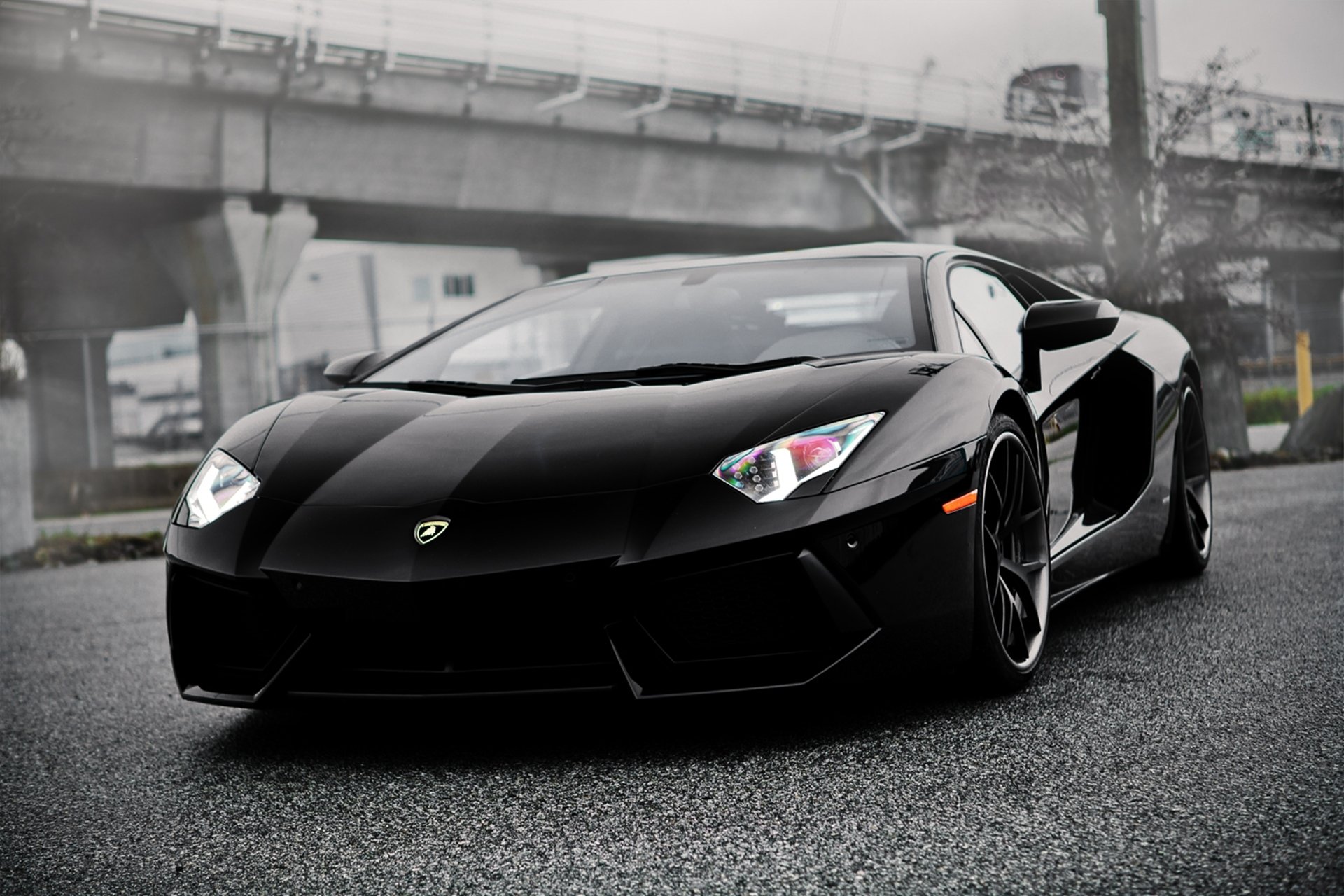 lambo aventador to black