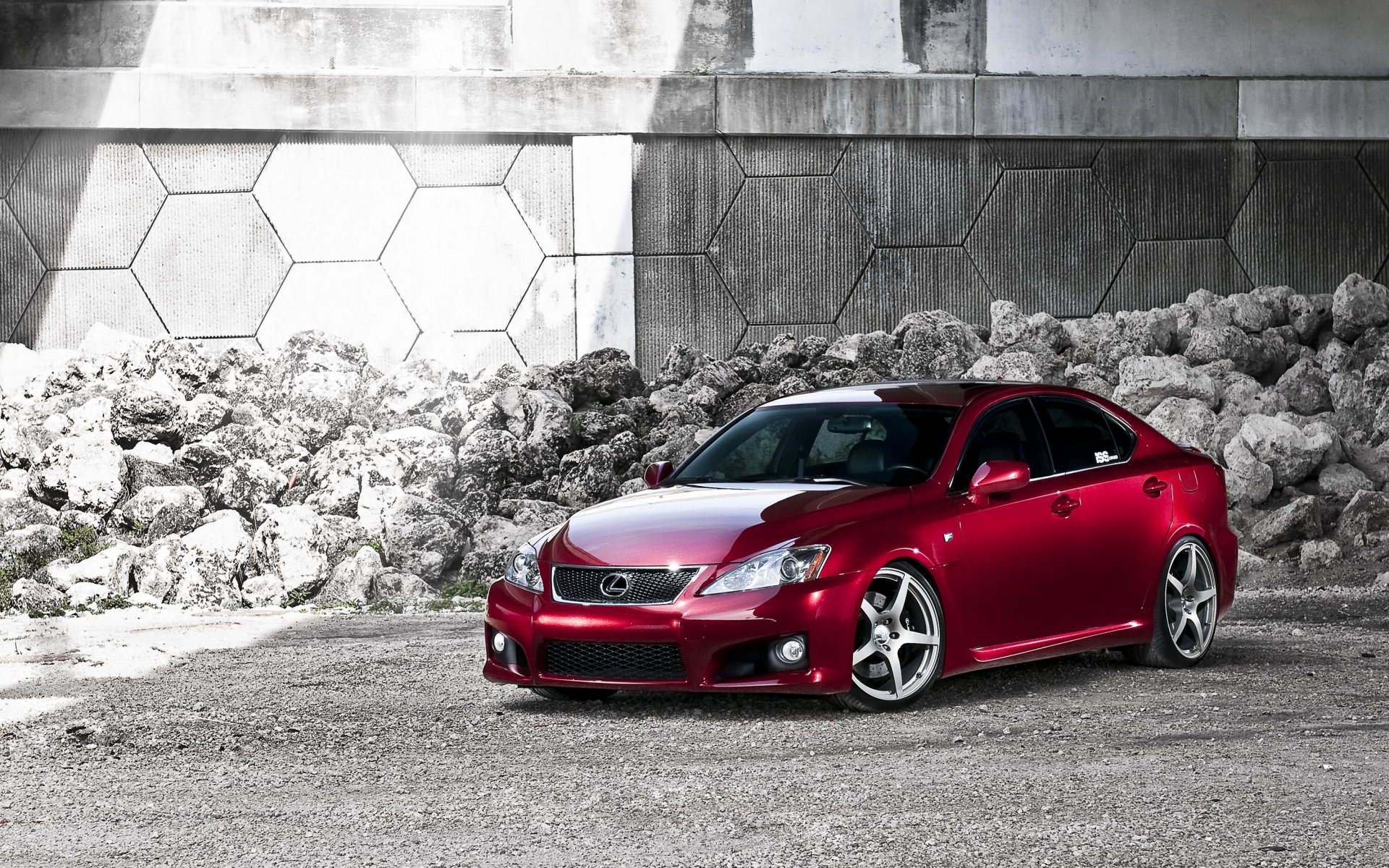 lexus is lexus czerwony tuning samochód