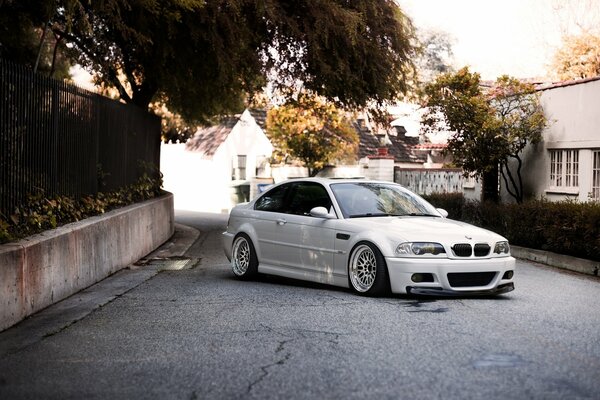 White tinted bmw car