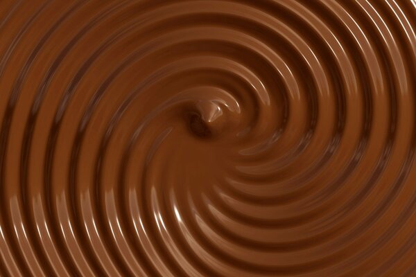 Abstract geometric shape made of chocolate